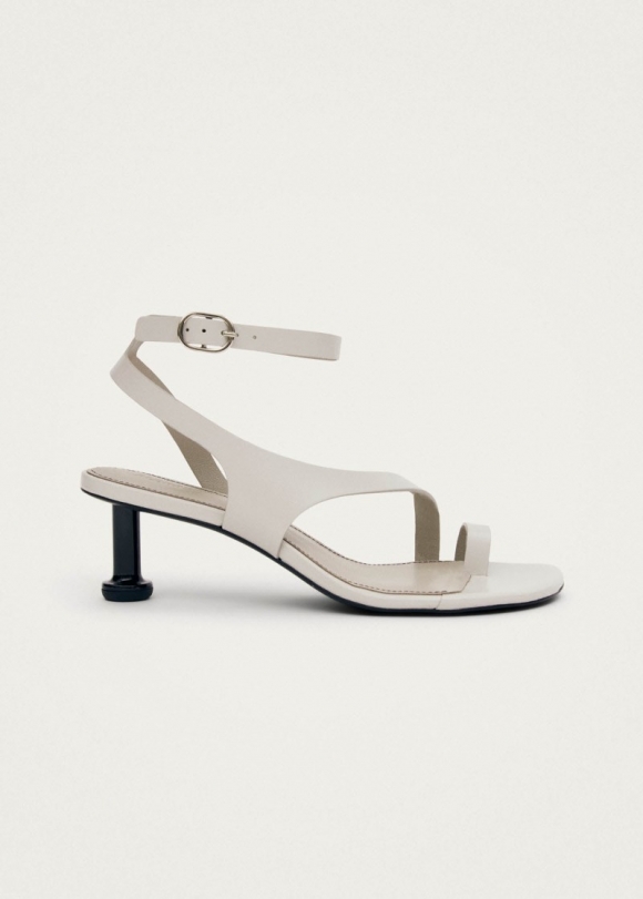 Women's Miquela Light Grey Leather Sandals
