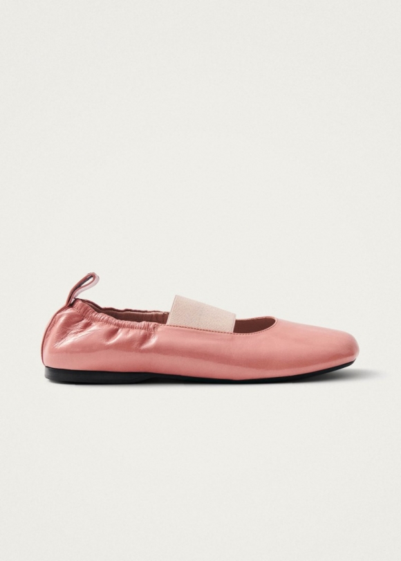 Women's Sutton Onix Pink Leather Ballet Flats