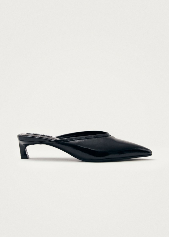 Women's Tessa Onix Black Leather Mules
