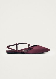 Women's Lydia Silky Burgundy Ballet Flats