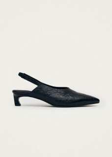 Women's Joan Black Leather Pumps