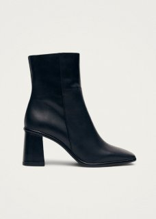 Women's West Vintage Total Black Leather Ankle Boots