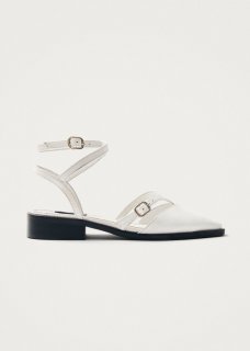 Women's Aveline Cream Leather Ballet Flats