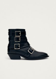 Women's Eras Black Leather Ankle Boots