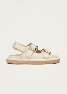 Women's Harper Cream Leather Sandals