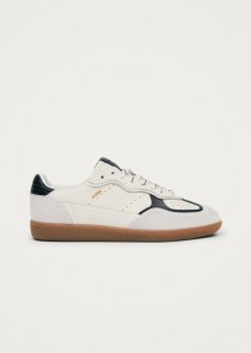 Men's Tb.490 Rife Grain White Black Leather Sneakers