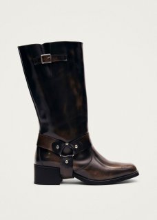 Women's Rocky Brushed Brown Leather Boots