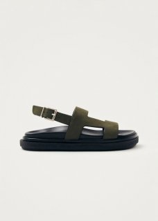 Women's Lorelei Suede Khaki Leather Sandals