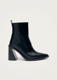 Women's Haylo Black Leather Ankle Boots