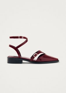 Women's Aveline Burgundy Leather Ballet Flats