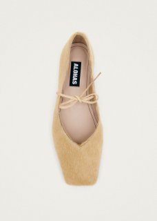 Women's Sway Soft Beige Leather Ballet Flats