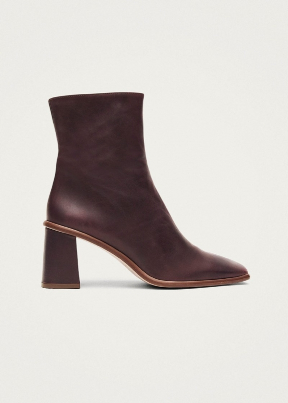 Women's West Cape Wine Burgundy Leather Ankle Boots