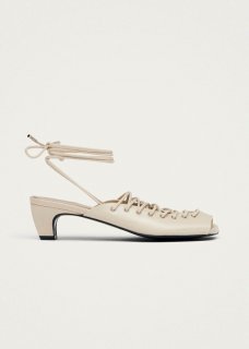 Women's Angelica Cream Leather Sandals