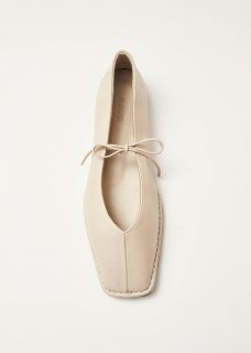 Women's Sway Cream Leather Ballet Flats