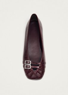 Women's Cendana Rift Burgundy Leather Ballet Flats