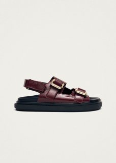 Women's Harper Onix Burgundy Leather Sandals