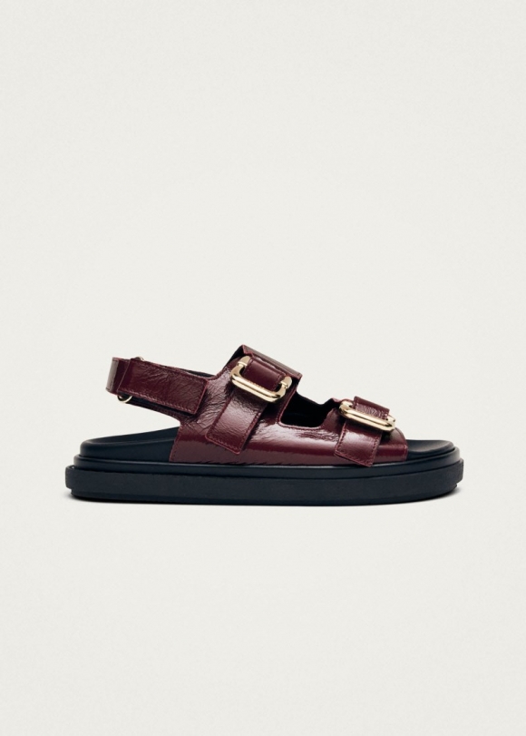 Women's Harper Onix Burgundy Leather Sandals