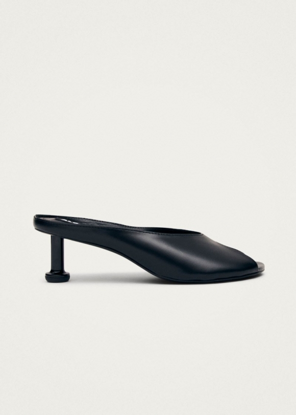 Women's Catherine Black Leather Mules