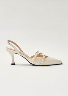 Women's Joelle Onix Cream Leather Pumps