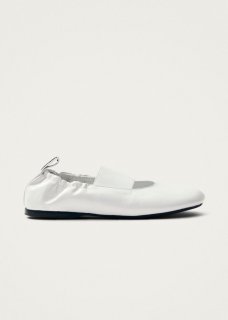 Women's Sutton Onix White Leather Ballet Flats