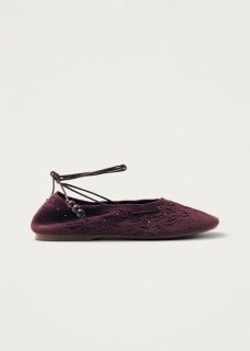 Women's Rosemary Crochet Burgundy Ballet Flats