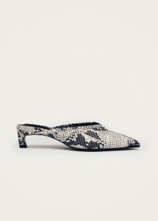 Women's Tessa Indo Grey Leather Mules