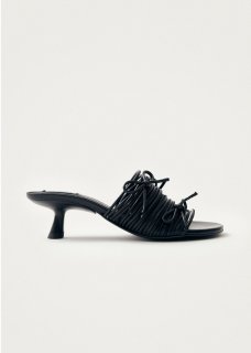 Women's Viva Black Leather Sandals
