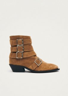 Women's Eras Suede Tan Leather Ankle Boots