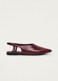 Women's Mandy Burgundy Leather Ballet Flats