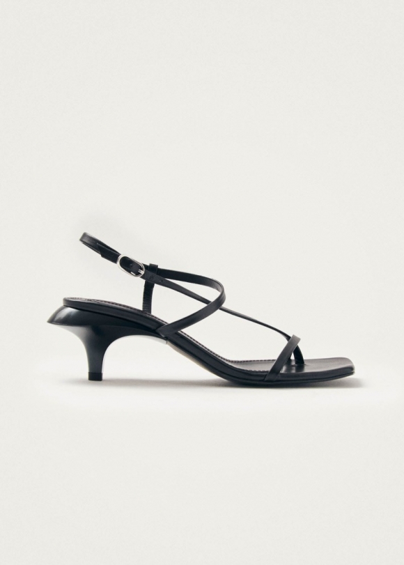 Women's Magali Black Leather Sandals