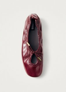 Women's Rosalind Onix Burgundy Leather Ballet Flats