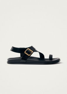 Women's Siren Onix Black Leather Sandals