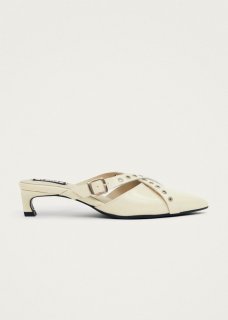 Women's Zyra Onix Cream Leather Mules
