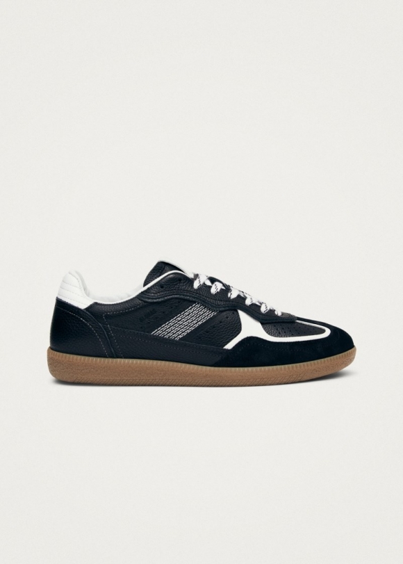 Men's Tb.490 Rife Grain Black & White Leather Sneakers