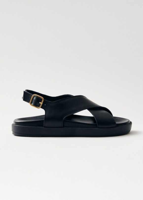 Women's Nico Black Leather Sandals