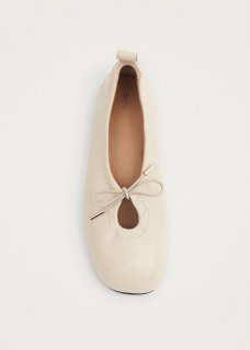 Women's Rosalind Cream Leather Ballet Flats