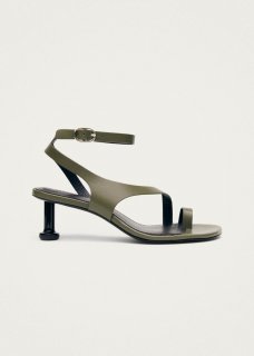 Women's Miquela Khaki Leather Sandals
