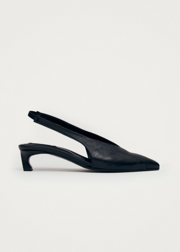 Women's Evadne Black Leather Pumps