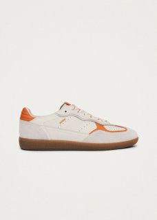 Women's Tb.490 Rife Grain White Orange Leather Sneakers