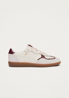 Men's Tb.490 Rife Grain White Burgundy Leather Sneakers