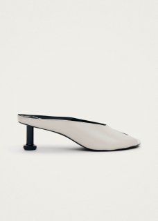 Women's Catherine Light Grey Leather Mules