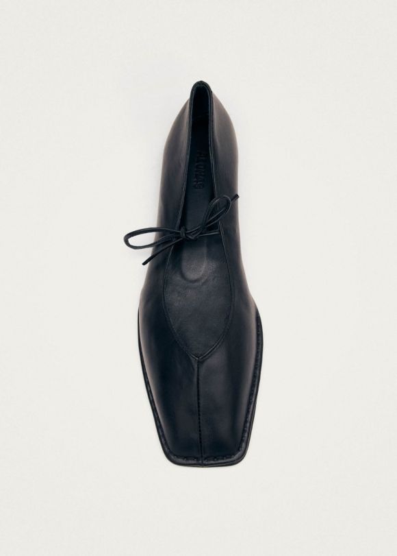 Women's Sway Black Leather Ballet Flats