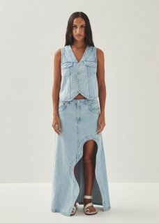 Women's Carmina Light Blue Denim Skirt