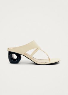 Women's Dystaria Onix White Leather Sandals