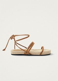 Women's Rayna Suede Tan Leather Sandals