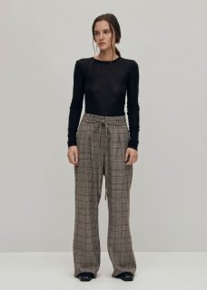 Women's Kathy Checks Brown Pants