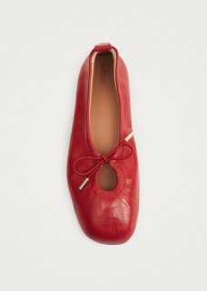Women's Rosalind Red Leather Ballet Flats