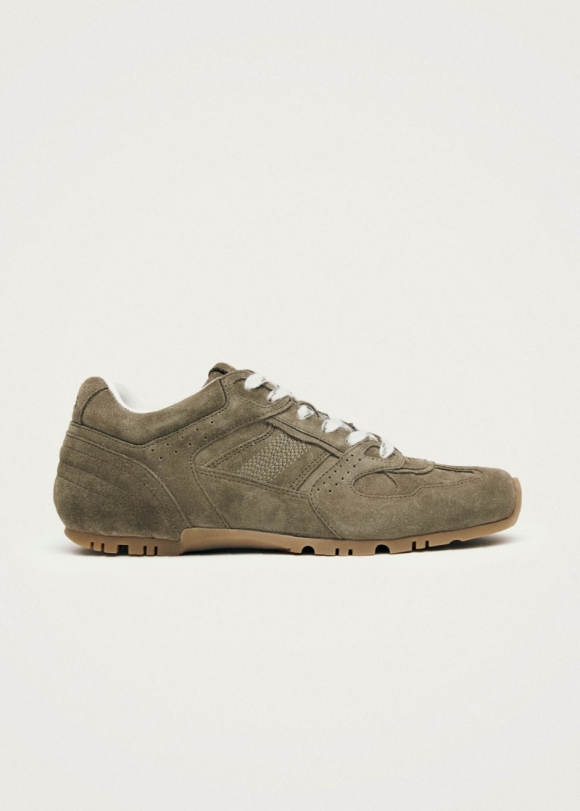 Men's Tb.56 Suede Khaki Leather Sneakers