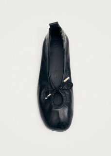 Women's Rosalind Black Leather Ballet Flats