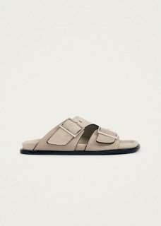Women's Alba Suede Beige Leather Sandals